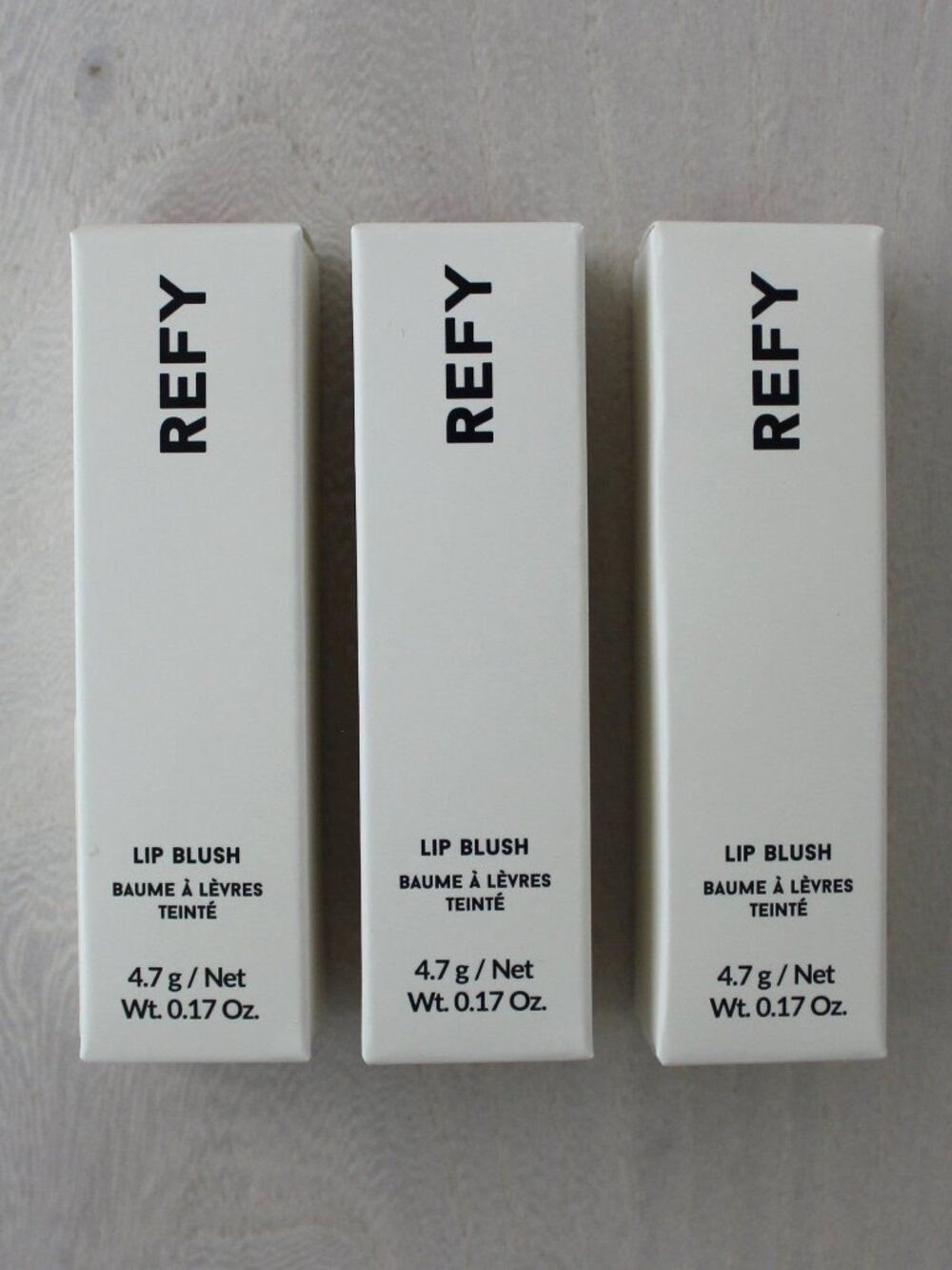NEW Set of 3 Refy Beauty Lip Blush Balms in Wine Red Shade, 0.17 oz or 4.7 g